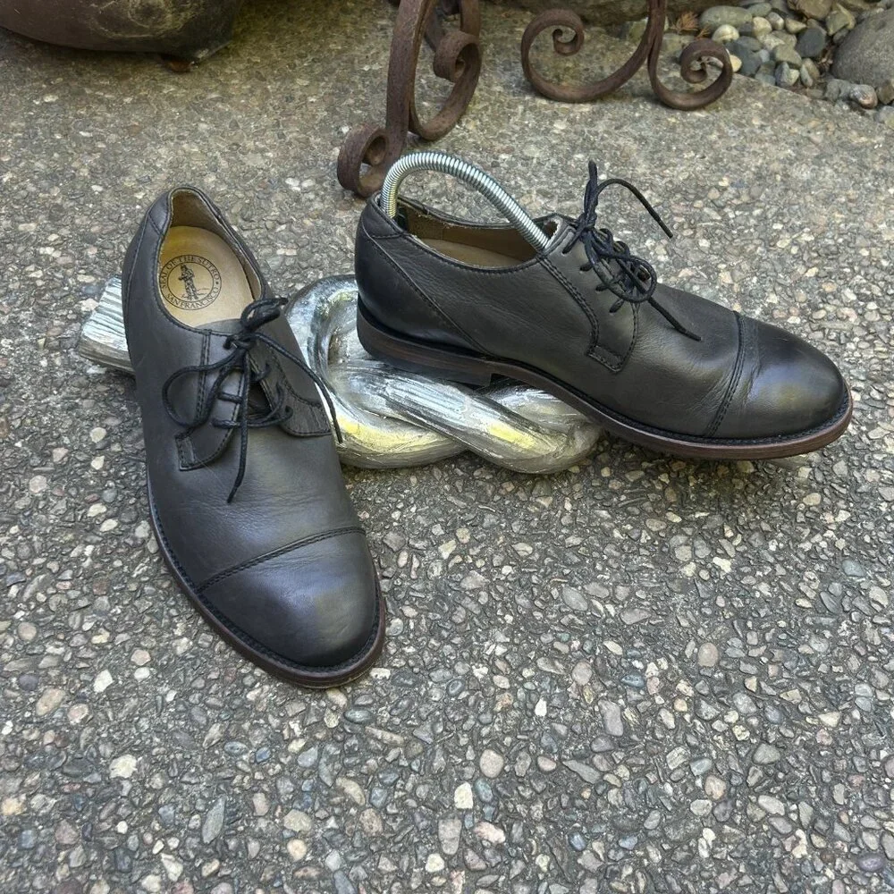Sutro San Francisco Hand Crafted Goodyear Welts Gray Oxford Shoes Size 8.5 D